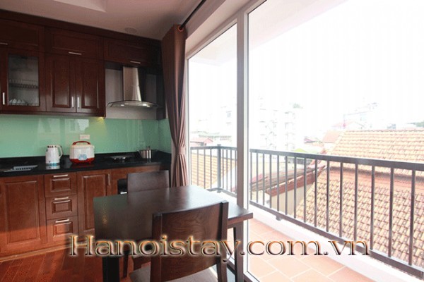 Very Modern One Bedroom Apartment Rental in To Ngoc Van street, Tay Ho, Big Balcony 4