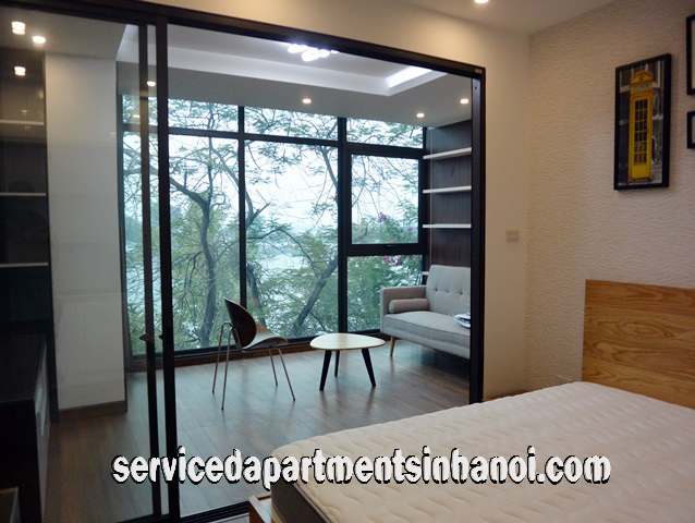 Very Modern One Bedroom Apartment Rental in Truc Bach, Ba Dinh, Beautiful Lake View 3