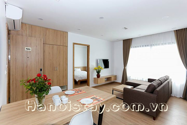 Very Nice Serviced Apartment Rental in Hoang Quoc Viet street, Hanoi 2
