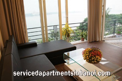 West lake view two bedroom apartment in Nhat Chieu street, Tay Ho