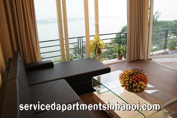 West lake view two bedroom apartment in Nhat Chieu street, Tay Ho 4