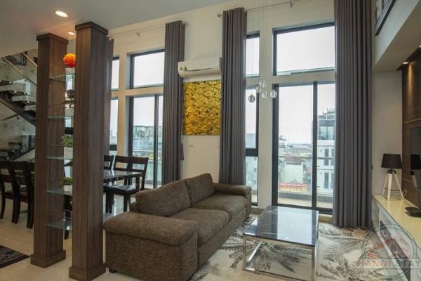 Wow! Remarkable Duplex Apartment for rent in Tay Ho: 2 Big Bed, Spacious & Bright sunlight 3